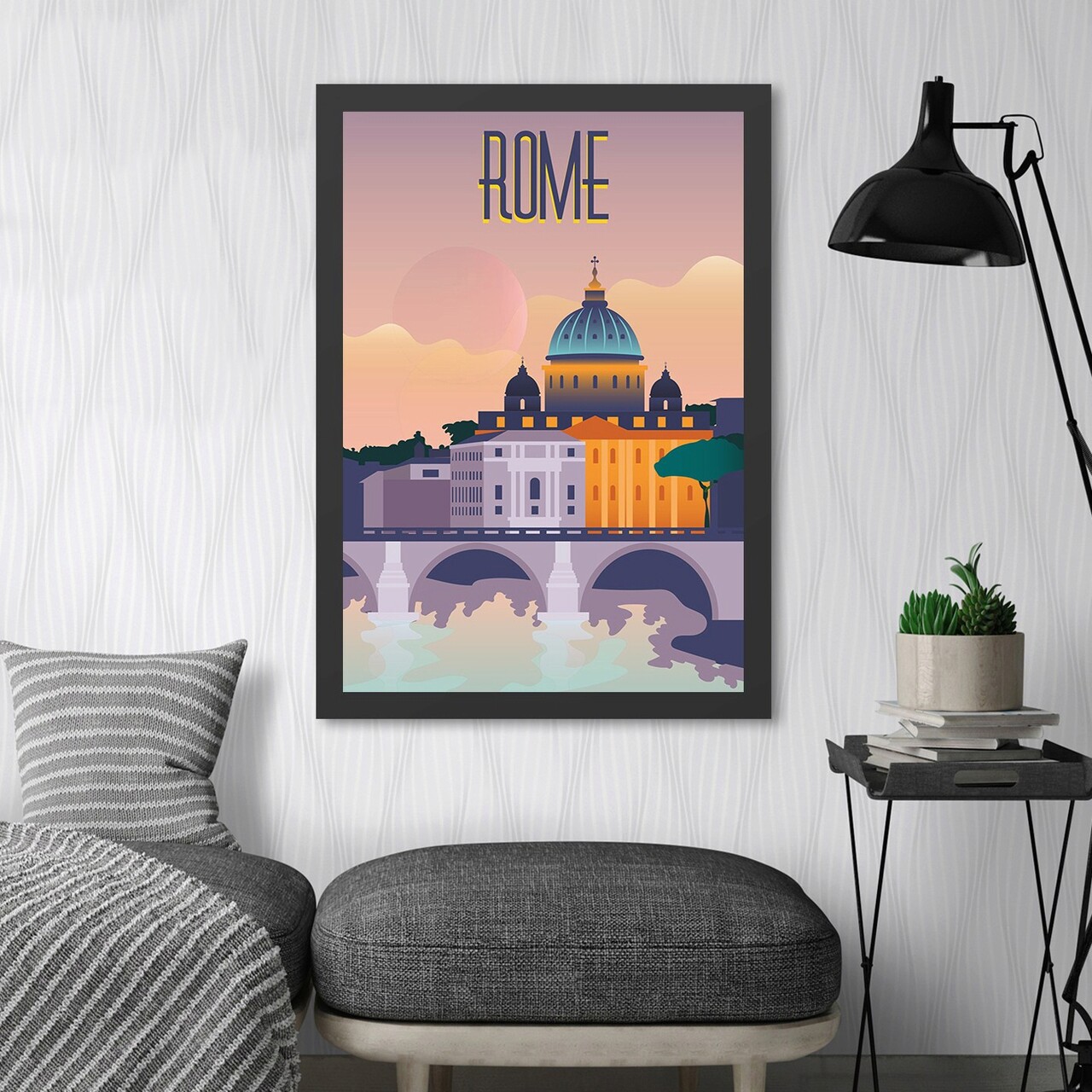 Tablou decorativ, Rome (40 x 55), Polistiren, Multicolor - imagine 3